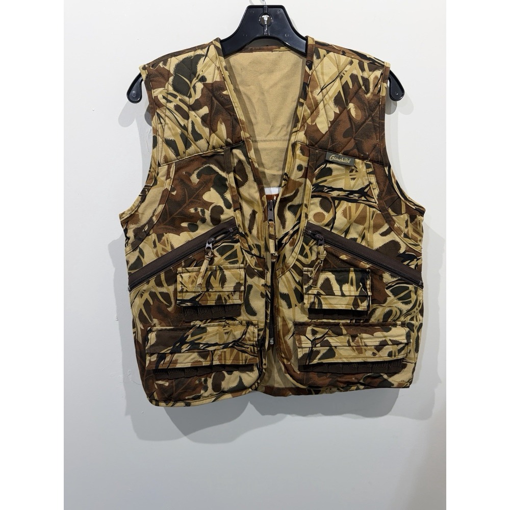 Vintage Gamehide Hunting Vest Men's Size L Duck Hunter Camouflage Upland Bird